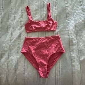 & Other Stories textured jacquard bikini